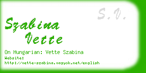 szabina vette business card